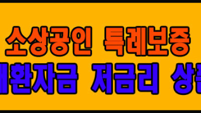 소상공인 고금리 대환 및 저금리 운영자금(신용UP) 특례보증 - 대환자금