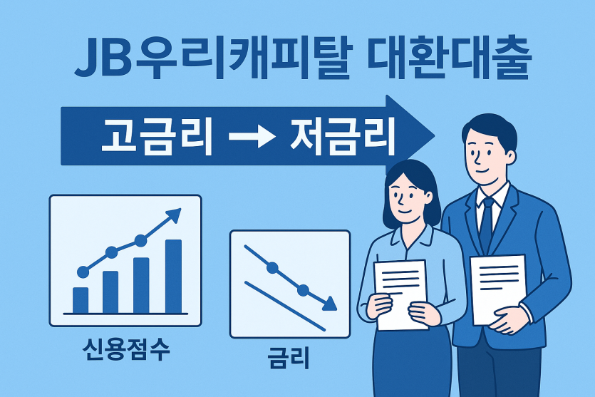 JB우리캐피탈 대환대출, 신용점수 올리면서 이자 낮추는 법