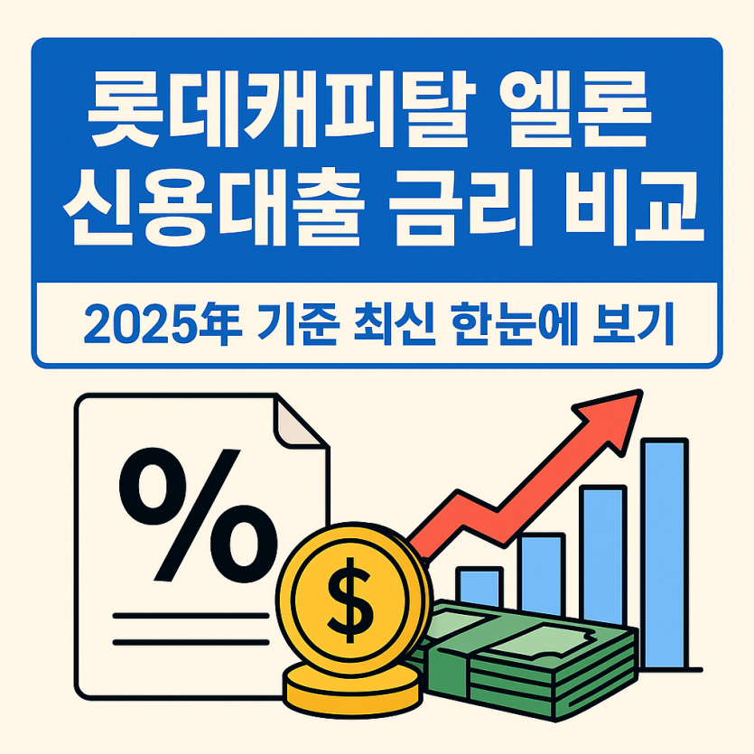 롯데캐피탈 엘론 신용대출 금리 비교|2025년 기준 최신 한눈에 보기
